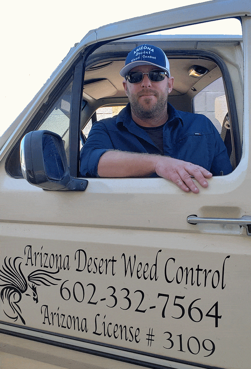 Weed Control Specialist Holding A Stick